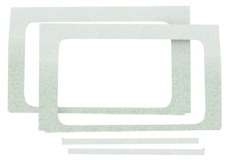 DEI 18-23 Jeep Wrangler JL 4-Door Boom Mat Rear Side Window Trim - 4 Piece - White - GTR Auto