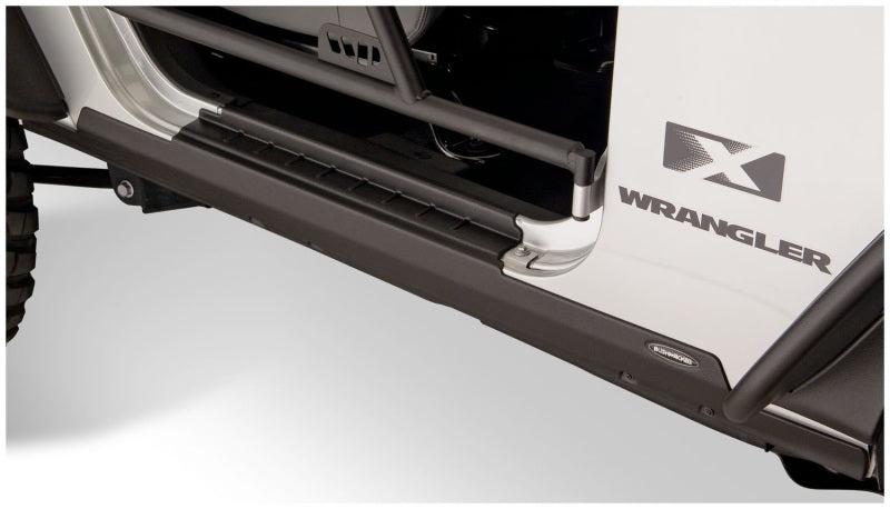 Bushwacker 07-18 Jeep Wrangler Trail Armor Rocker Panel and Sill Plate Cover - Black - GTR Auto