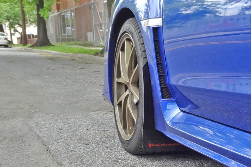 Rally Armor 15-21 Subaru WRX/STI Black UR Mud Flap w/Red Logo - GTR Auto
