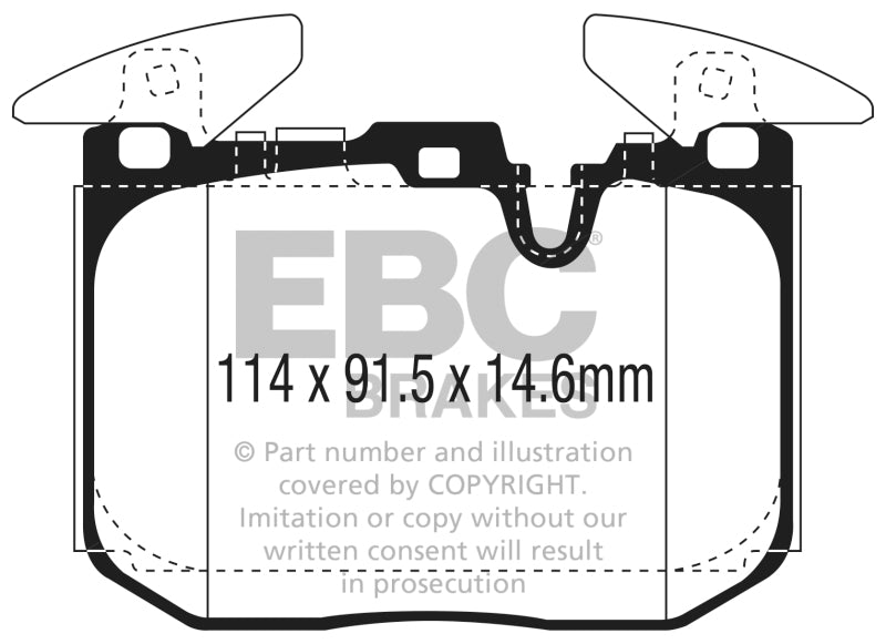 EBC 2014+ BMW I8 1.5L Turbo/Electric Yellowstuff Front Brake Pads - GTR Auto
