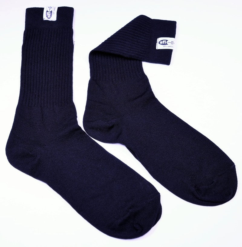 RaceQuip Black SFI 3.3 Fr Socks 2XL 14-15 - GTR Auto