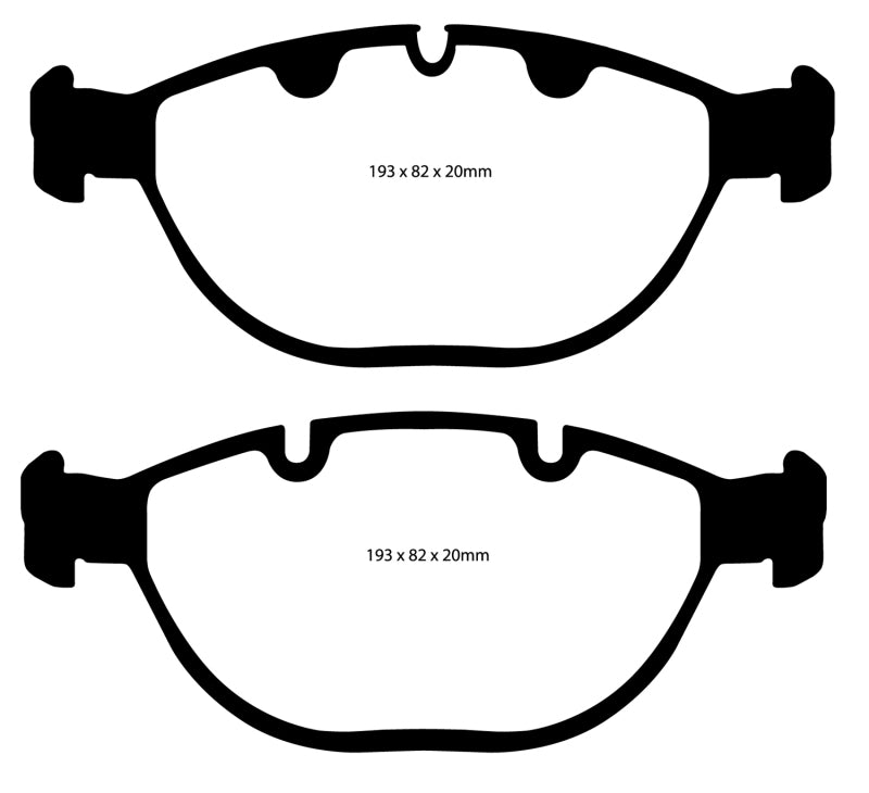 EBC 02-04 BMW X5 4.6 Yellowstuff Front Brake Pads - GTR Auto