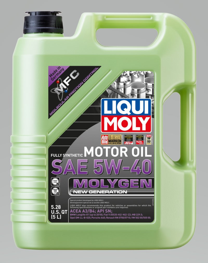 LIQUI MOLY 5L Molygen New Generation Motor Oil SAE 5W40 - GTR Auto