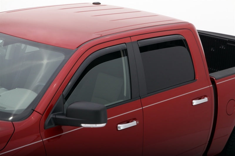 AVS 09-18 Dodge RAM 1500 Crew Cab Ventvisor In-Channel Front & Rear Window Deflectors 4pc - Smoke - GTR Auto