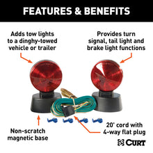 Load image into Gallery viewer, Curt Magnetic Tow Lights w/Storage Case