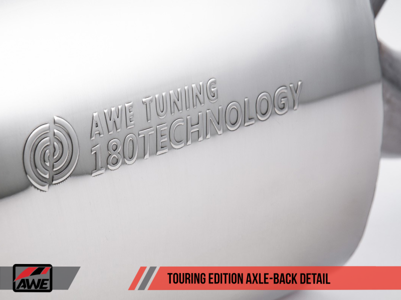 AWE Tuning BMW F3X 28i / 30i Touring Edition Axle-Back Exhaust Single Side - 80mm Black Tips - GTR Auto