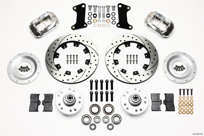 Wilwood Forged Dynalite Front Kit 12.19in Drilled Polished 67-69 Camaro 64-72 Nova Chevelle - GTR Auto