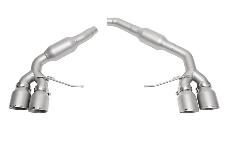 SOUL 14+ Porsche Macan 3.0 / 3.6T Resonated Muffler Bypass Exhaust - 4in Slash Cut Sig Satin Tips