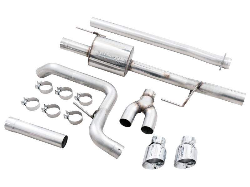 AWE 0FG 21+ Ford F150 Dual Side Exit Cat-Back Exhaust- 4.5in Chrome Silver Tips - GTR Auto
