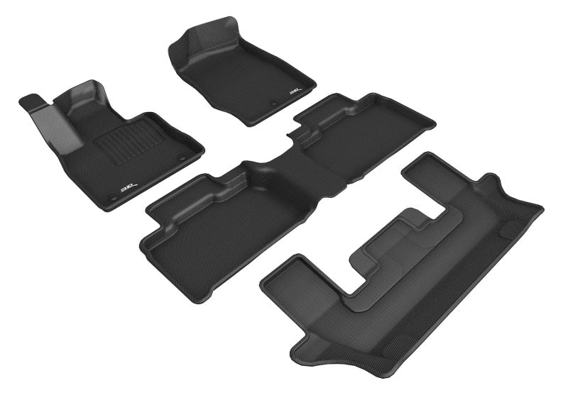 3D MAXpider 2020-2021 Ford Explorer 1st/2nd/3rd Row Floor Mats - Black - GTR Auto