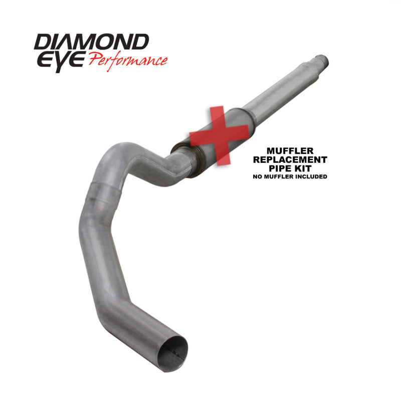 Diamond Eye KIT 5in Catback MFLR RPLCMENT PIPE Single AL: 03-07 FORD 6.0L F250/F350 - GTR Auto
