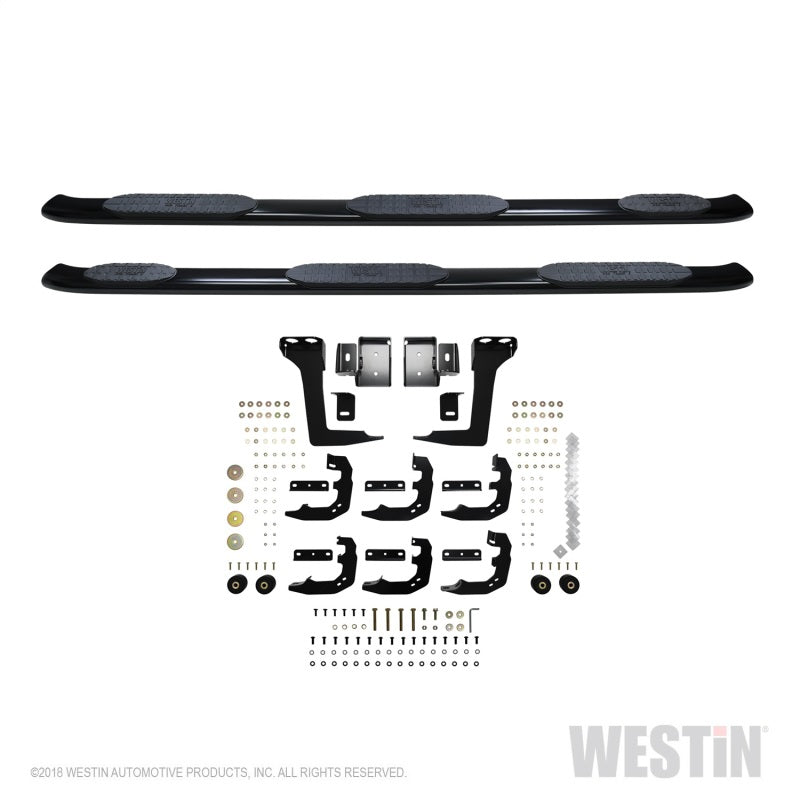Westin 2019 Ram 1500 Crew Cab w/ 6.5ft Bed PRO TRAXX 5 W2W Oval Nerf Step Bars - Black - GTR Auto