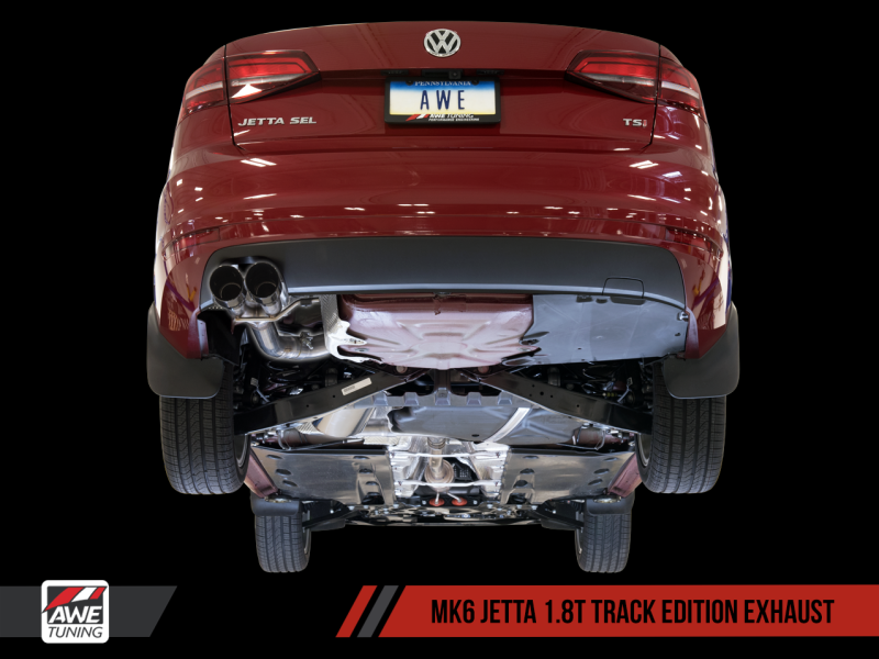 AWE Tuning Mk6 GLI 2.0T - Mk6 Jetta 1.8T Track Edition Exhaust - Diamond Black Tips - GTR Auto