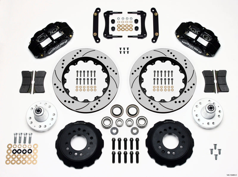 Wilwood Narrow Superlite 6R Front Hub Kit 14.00in Drilled 70-78 Camaro - GTR Auto