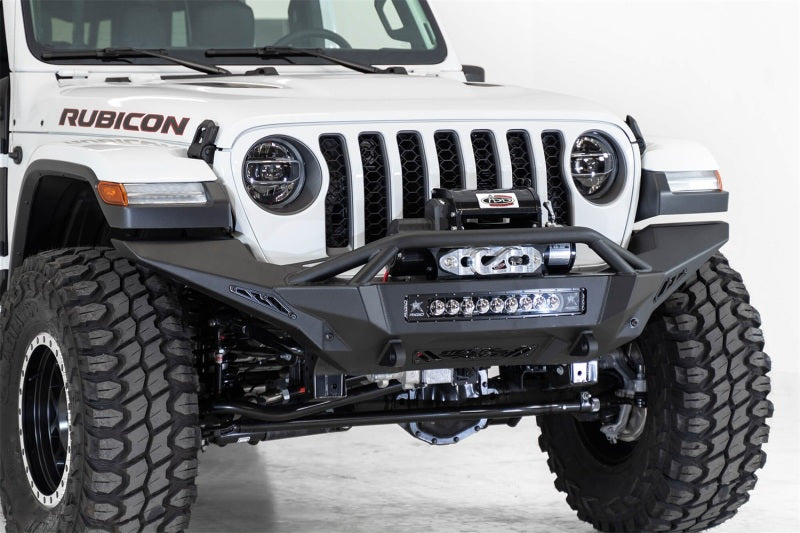 Addictive Desert Designs 2020 Jeep Gladiator JT Stealth Fighter Front Bump w/ Top Hoop & Winch Mount - GTR Auto