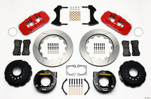 Load image into Gallery viewer, Wilwood AERO4 Rear P-Brake Kit 14.00in Red Chevy 12 Bolt-Spec 3.15in Bearing