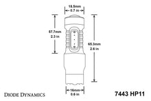 Load image into Gallery viewer, Diode Dynamics 7443 LED Bulb HP11 LED - Red Set of 4 - GTR Auto