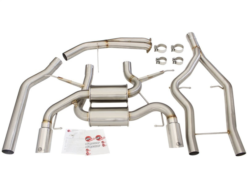 aFe MACHForce XP SS-304 Polish Tip 3.0in-2.5in Dia Cat Back Exhaust 11-13 BMW 335i (E90/E92) 3.0L - GTR Auto