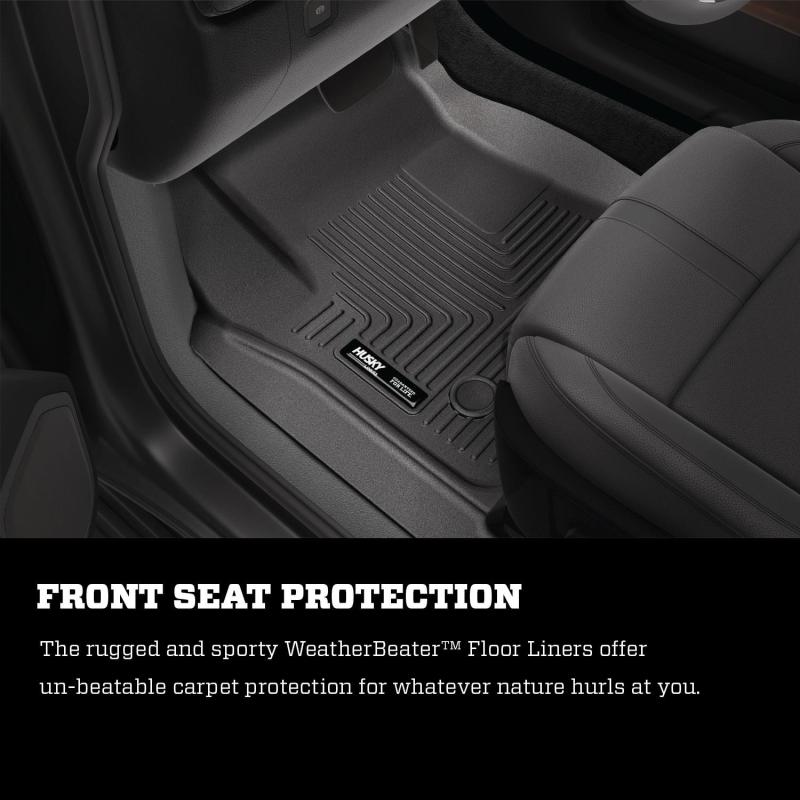 Husky Liners 07-12 Chevrolet Silverado/GMC Sierra Regular Cab WeatherBeater Black Floor Liners - GTR Auto
