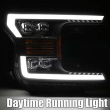 Load image into Gallery viewer, AlphaRex 18-19 Ford F-150 NOVA LED Projector Headlights Plank Style Chrome w/ActivLight/Seq Signal - GTR Auto