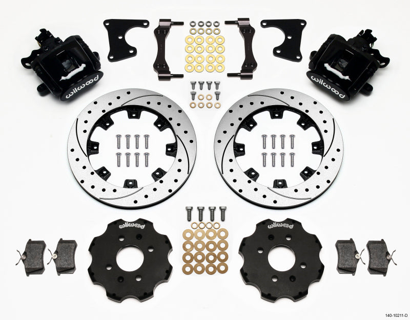 Wilwood Combination Parking Brake Rear Kit 12.19in Drilled Civic / Integra Drum 2.71 Hub Offset - GTR Auto