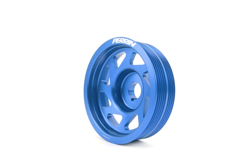 PERRIN 93-14 Subaru Impreza (Incl. 02-14 WRX) / 04-21 STI Lightened Crank Pulley - Blue - GTR Auto