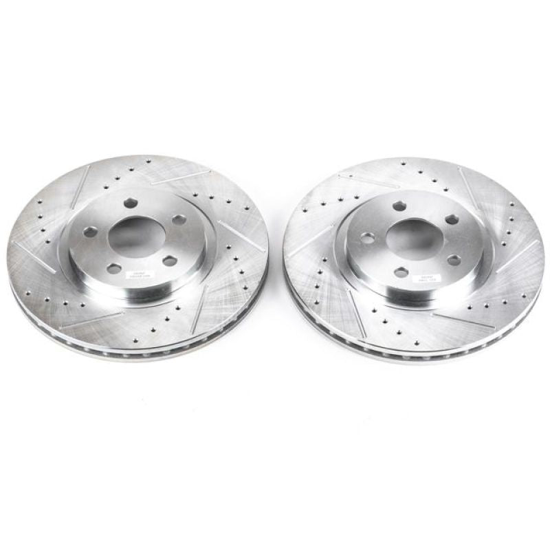 Power Stop 01-10 Chrysler PT Cruiser Front Evolution Drilled & Slotted Rotors - Pair - GTR Auto