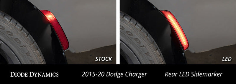 Diode Dynamics 15-21 Dodge Charger LED Sidemarkers - Amber Red (set) - GTR Auto