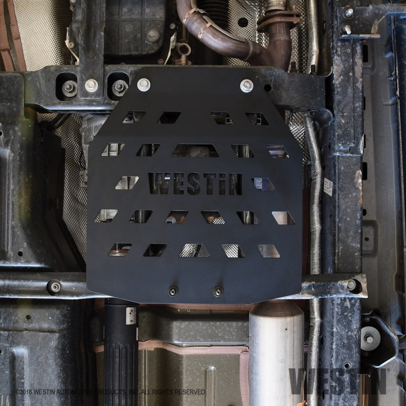 Westin/Snyper 18-21 Jeep Wrangler JL Transfer Case Skid Plate - Textured Black - GTR Auto