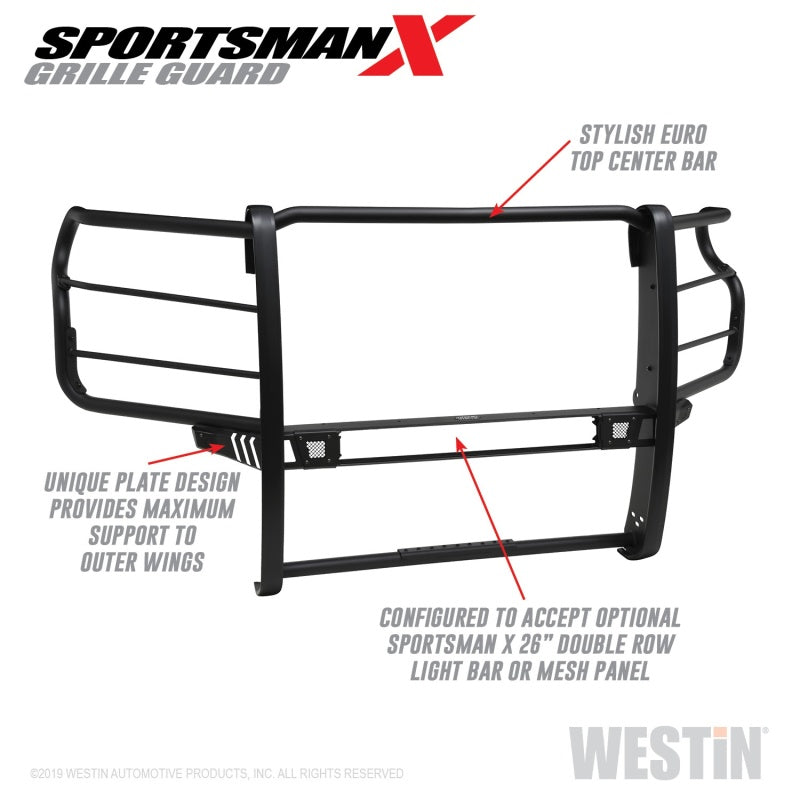 Westin 2020 Chevy Silverado 2500/3500 Sportsman X Grille Guard - Textured Black - GTR Auto