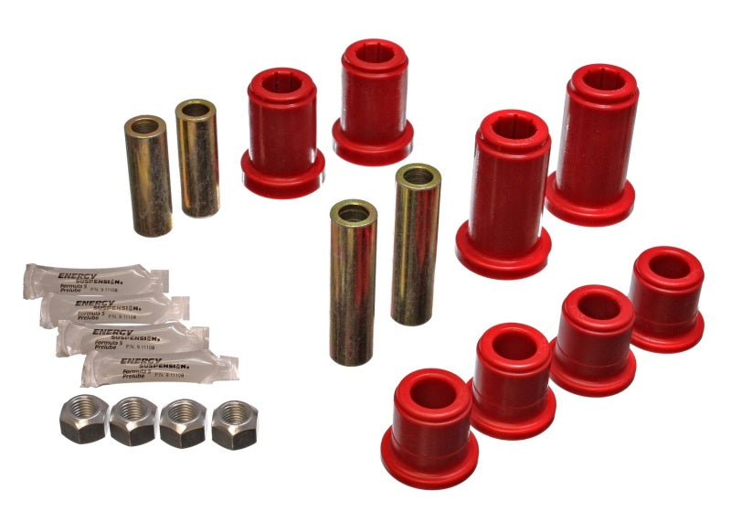 Energy Suspension 01-06 GM Silverado C2500 HD 2WD/K2500 HD 4WD Red Front End Control Arm Bushing Set - GTR Auto