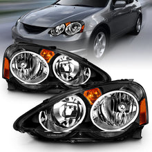 Load image into Gallery viewer, ANZO 2002-2004 Acura RSX Crystal Headlights Black - GTR Auto