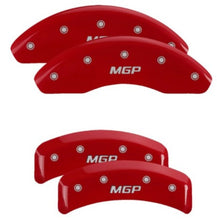 Load image into Gallery viewer, MGP 4 Caliper Covers Engraved Front &amp; Rear MGP Red Finish Silver Characters 1987 BMW 325 - GTR Auto