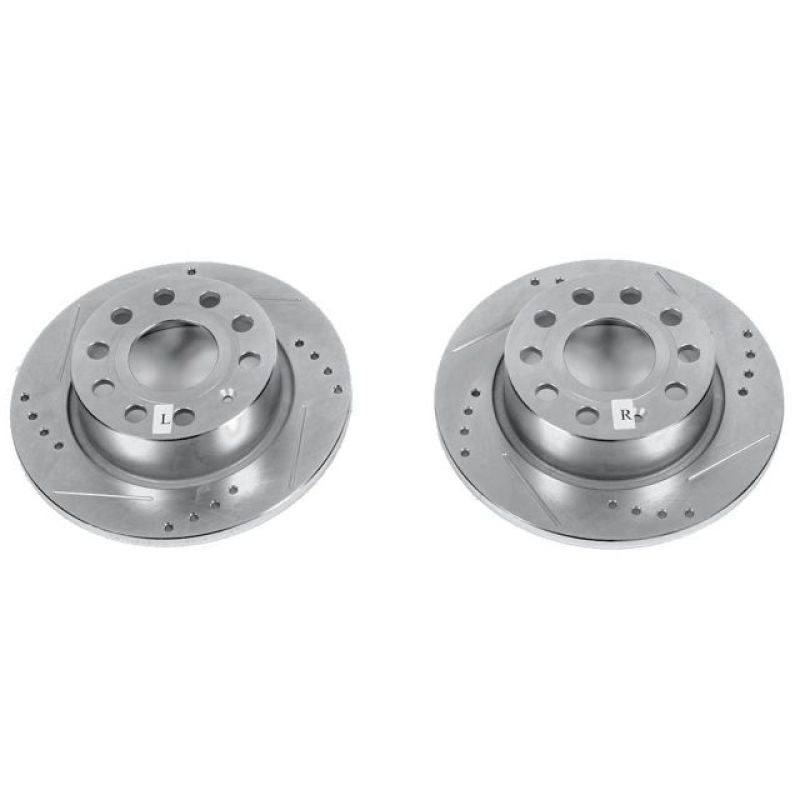 Power Stop 2016 Volkswagen Eos Front or Rear Evolution Drilled & Slotted Rotors - Pair - GTR Auto