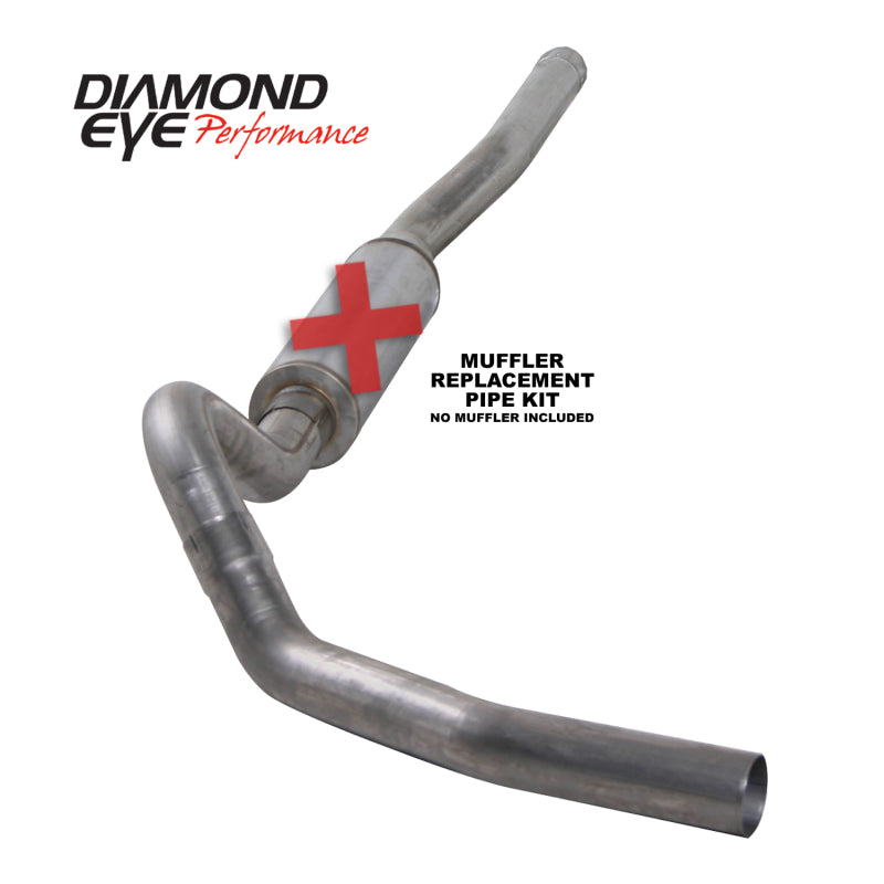 Diamond Eye KIT 4in Catback Single MFLR RPLCMENT PIPE SS CHEVY/GMC 6.6L 2500/3500 2006-2007.5 - GTR Auto