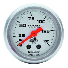 Load image into Gallery viewer, Autometer Ultra-Lite 52mm 0-150 PSI Mechanical Oil Pressure Gauge - GTR Auto