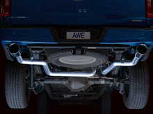 Load image into Gallery viewer, AWE Tuning 0FG 21+ Ford F150 Dual Split Rear Exhaust - 5in Chrome Silver Tips