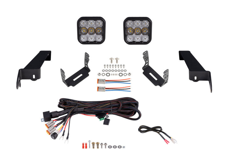 Diode Dynamics Jeep JL SS5 CrossLink Bumper Lightbar Kit Sport Combo - GTR Auto