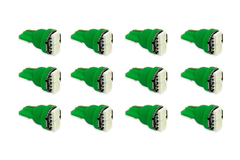 Diode Dynamics 194 LED Bulb SMD2 LED - Green Set of 12 - GTR Auto