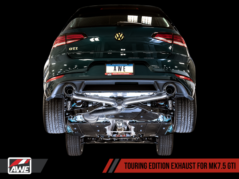 AWE Tuning Volkswagen GTI MK7.5 2.0T Touring Edition Exhaust w/Chrome Silver Tips 102mm - GTR Auto