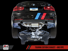 Load image into Gallery viewer, AWE Tuning BMW F3X 340i Touring Edition Axle-Back Exhaust - Chrome Silver Tips (90mm) - GTR Auto
