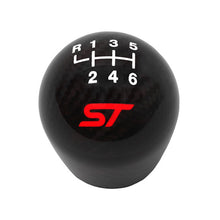 Load image into Gallery viewer, Ford Racing 13-17 Focus ST Black Carbon Fiber 6 Speed Shift Knob - GTR Auto