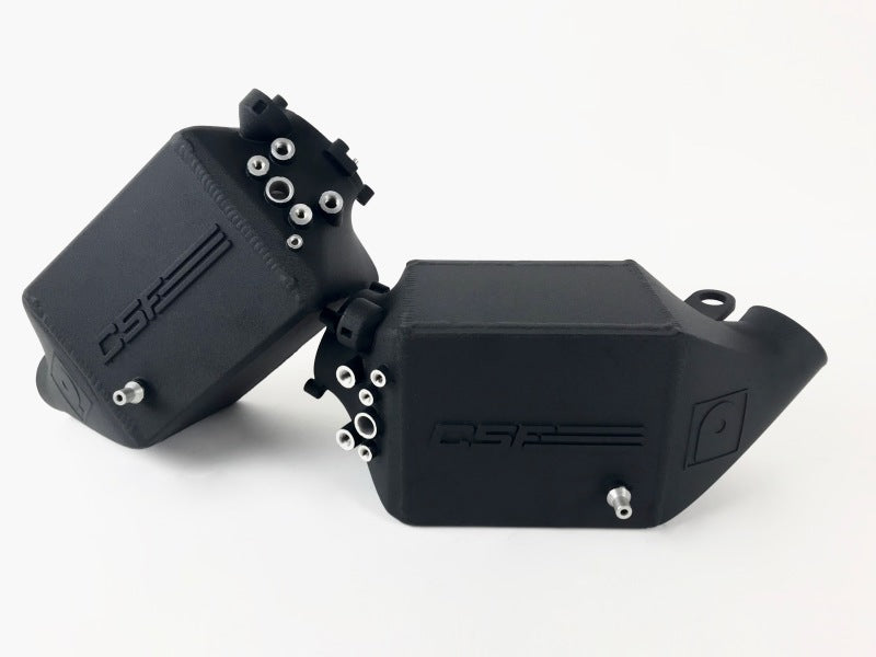CSF 12-16 BMW M5 (F10) / 12-18 BMW M6 (F06/F12/F13) Twin Charge-Air-Cooler Set - Crinkle Black - GTR Auto