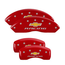 Load image into Gallery viewer, MGP 4 Caliper Covers Engraved Front &amp; Rear Silverado Yellow finish black ch - GTR Auto