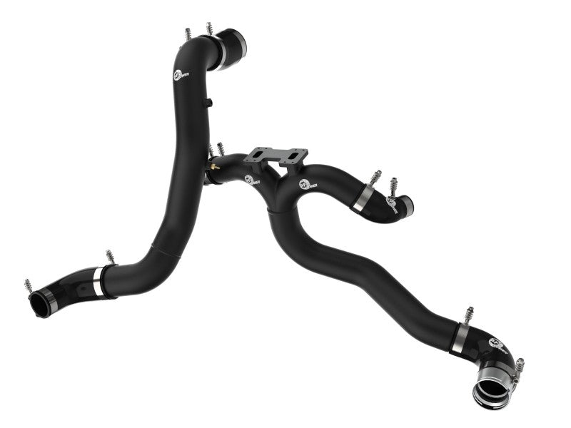 AFE 18-22 Kia Stinger V6-3.3L BladeRunner Alum Hot/Cold Charge Pipe Kit Black - GTR Auto