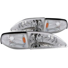 Load image into Gallery viewer, ANZO 1994-1998 Ford Mustang Crystal Headlights Chrome - GTR Auto
