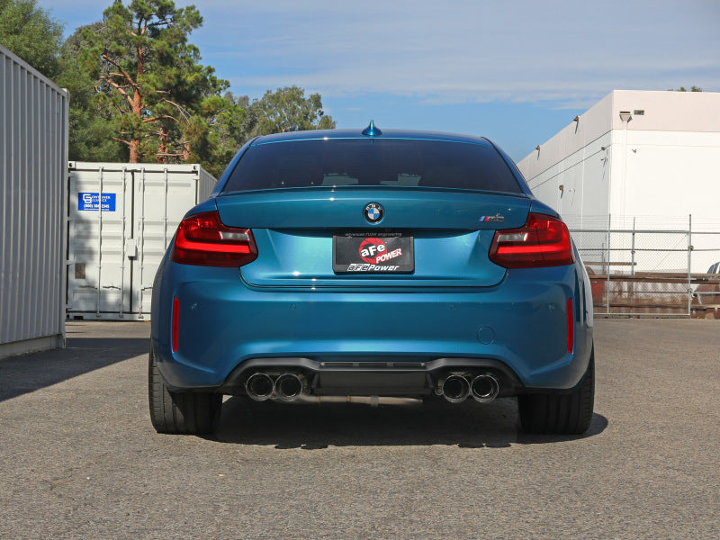 aFe 16-18 BMW M2 L6-3.0L MACH Force-Xp 3in to 2.5in 304 SS Cat-Back Exhaust System-Quad Polish Tips - GTR Auto