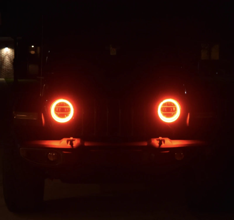 Oracle Jeep Wrangler JL/Gladiator JT LED Surface Mount Headlight Halo Kit - White - GTR Auto