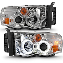 Load image into Gallery viewer, ANZO 2002-2005 Dodge Ram 1500 Projector Headlights w/ Halo Chrome Clear Amber - GTR Auto