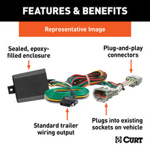 Load image into Gallery viewer, Curt 13-18 Hyundai Veracruz Custom Wiring Connector (4-Way Flat Output)